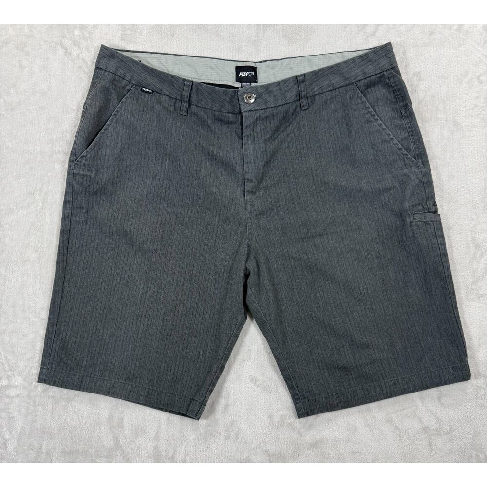 Fox Mens Shorts Size 40 Gray Pinstripe Chino Casual Flat Front Skate‎ Outdoor